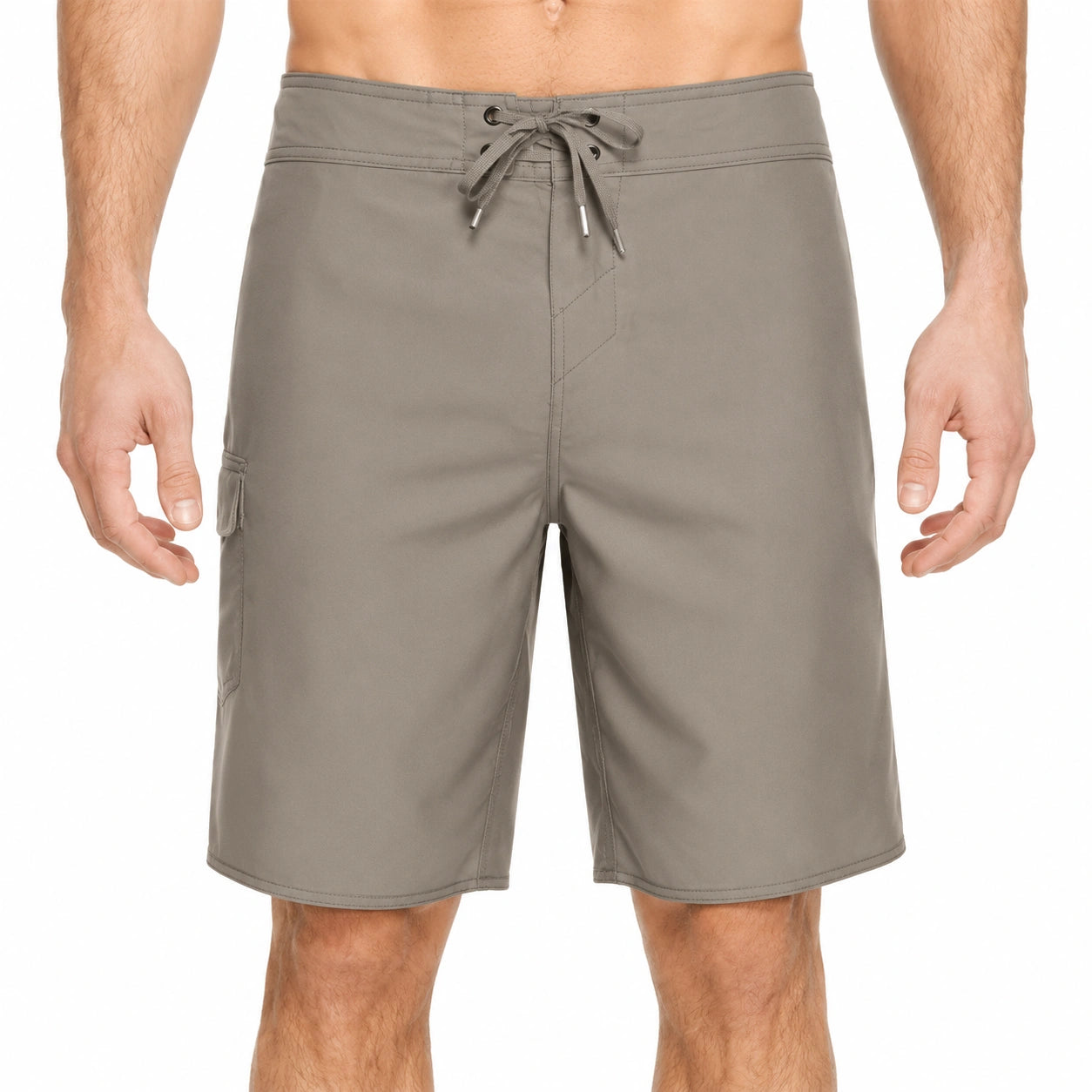 Costume da bagno uomo M in tessuto sintetico grigio - bermuda con tasca laterale