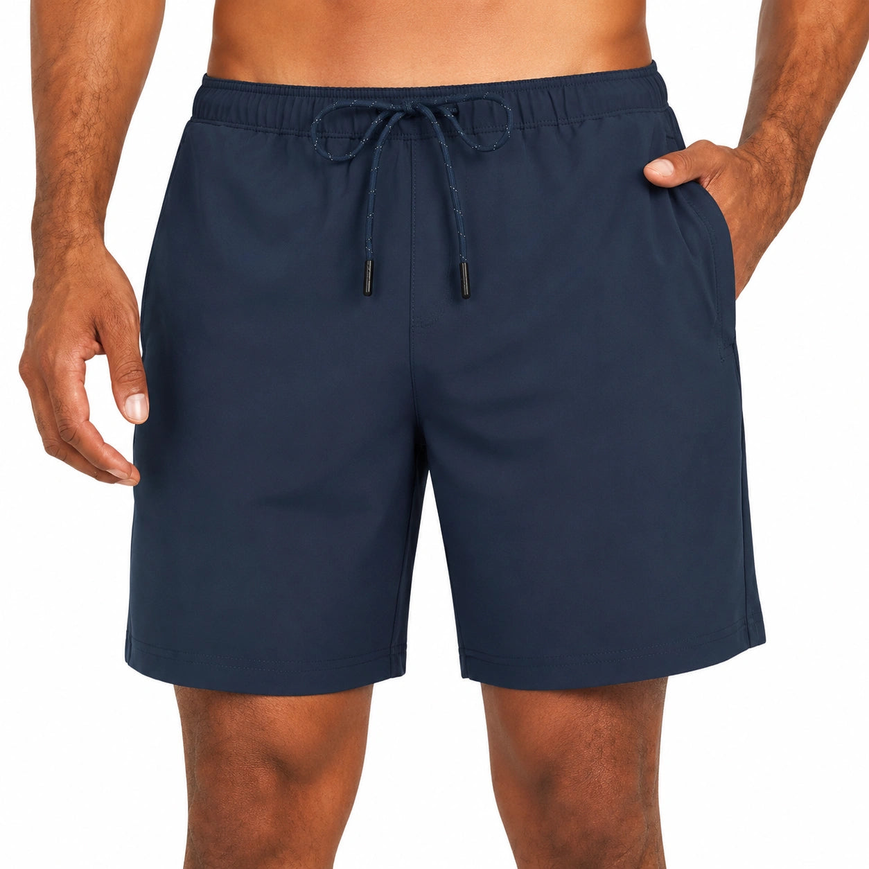 Costume da bagno uomo L blu navy con tasche e coulisse
