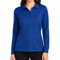 Polo donna taglia M blu in tessuto a maglia a maniche lunghe stile casual