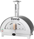 Univers Du Pro, Forno per pizza, 70 x 70 x 40 cm, 400°C, 40 kg, Nero/Argento, acciaio inox