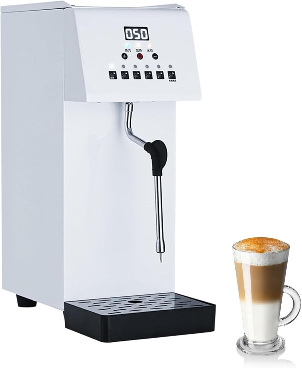 Frullini montalatte automatici, WOTZOV, 2500 W, 6 L, 220 V, Nero, acciaio inox