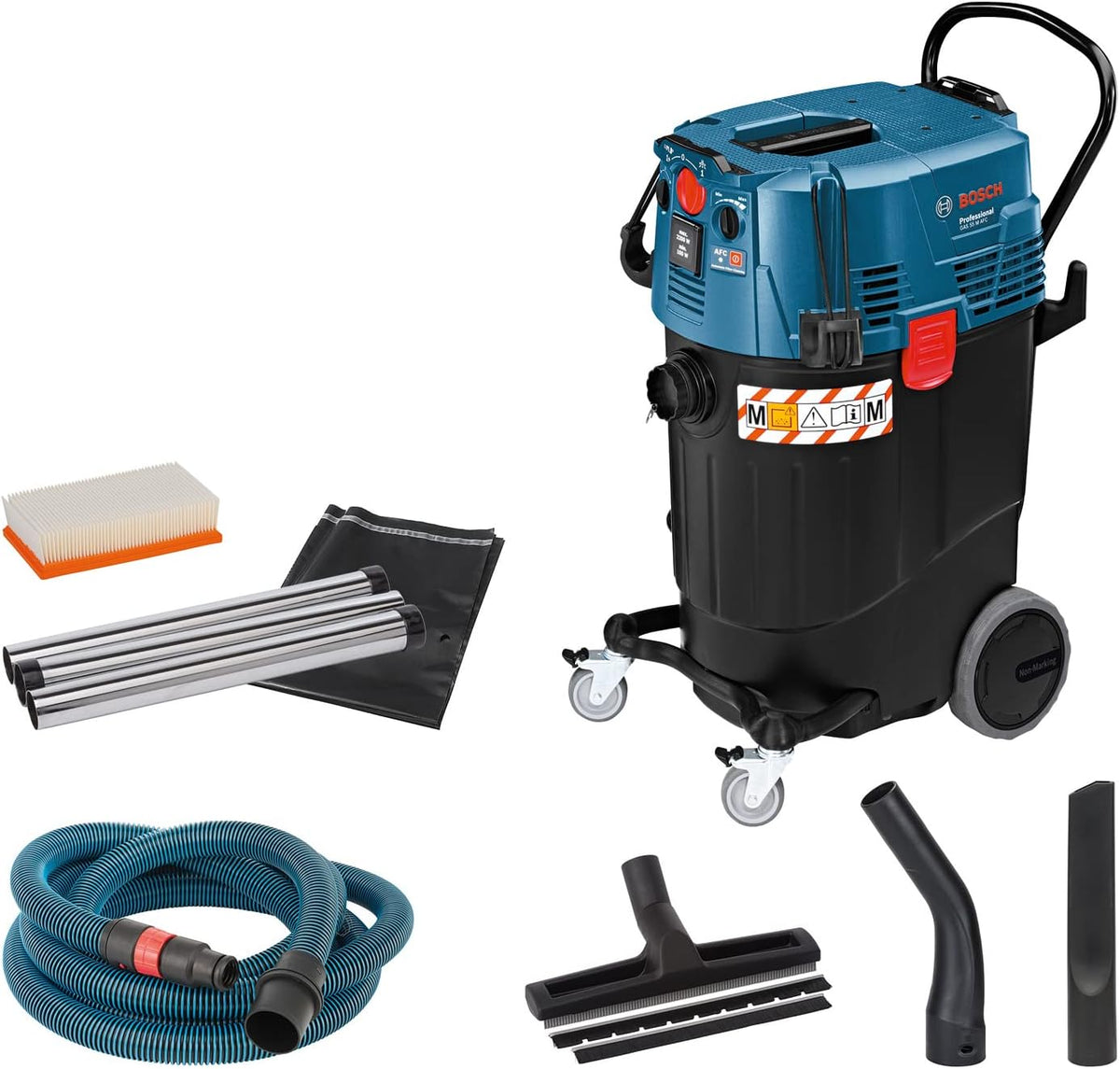 Bosch Professional, Aspirapolvere a traino, 55 M, 35 Mm, 3 X 0,35 M, Nero