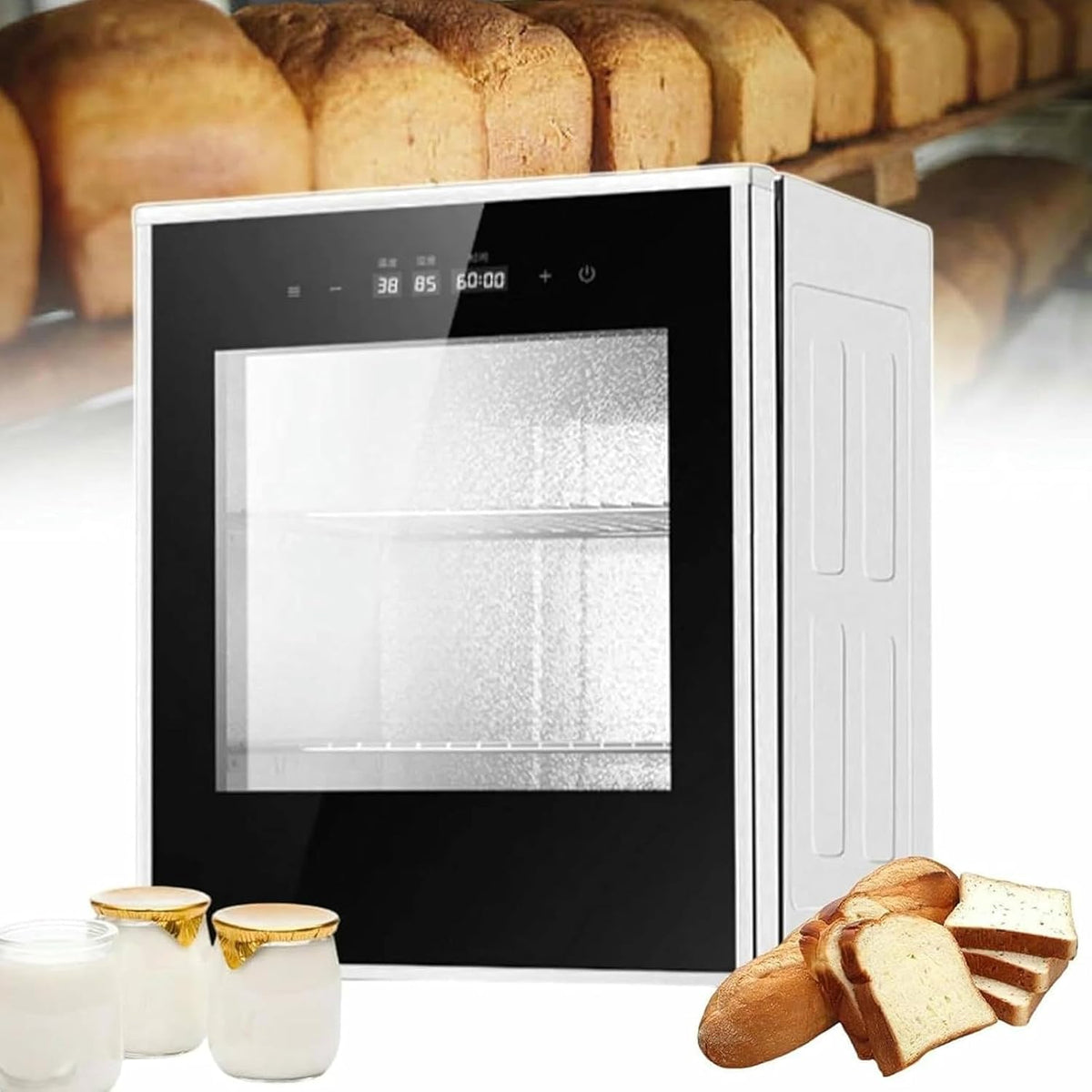 LYJIANGXIN, Cestini da lievitazione, 220 V, 260 w, 40 litri, Nero