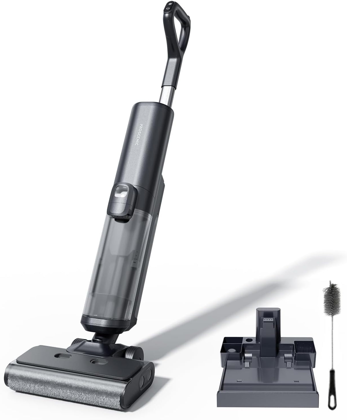 Proscenic, Aspirapolvere, F20A, 2 litri, 300 W, 0,7 cm, Nero, illuminazione LED, autopulizia, funzionamento senza fili, 3 in 1