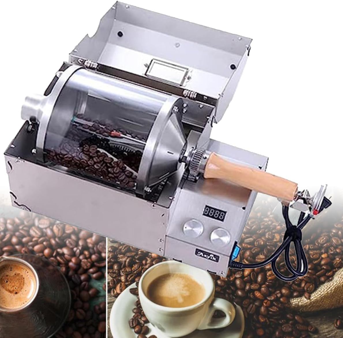ZHPPED, Tostatori, 1200 W, 500 g, 110 V, Nero, acciaio inox