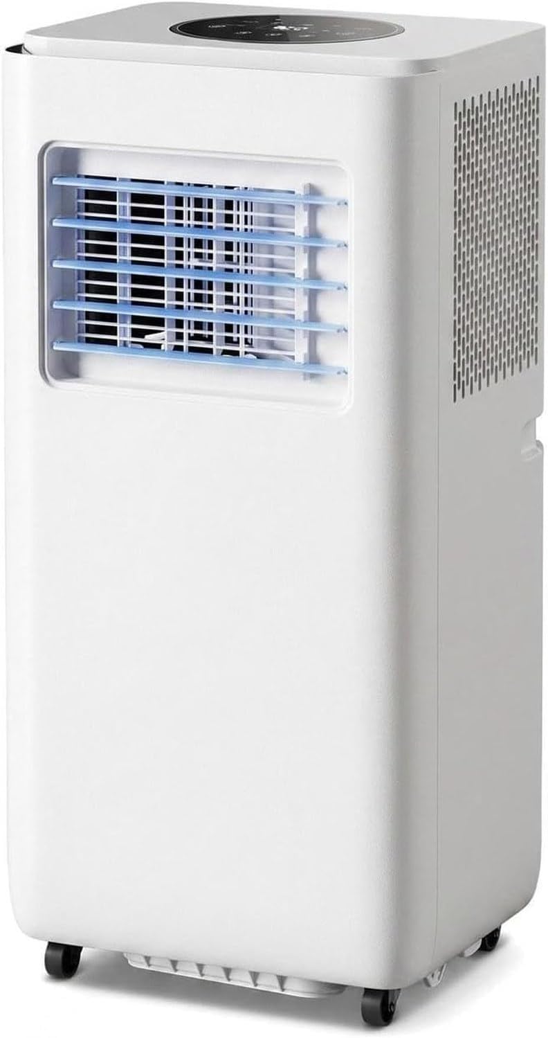 ZHIQXUE, Condizionatore portatile, 14000 BTU, 28 m, 16°C, Bianco, illuminazione LED, telecomando, timer