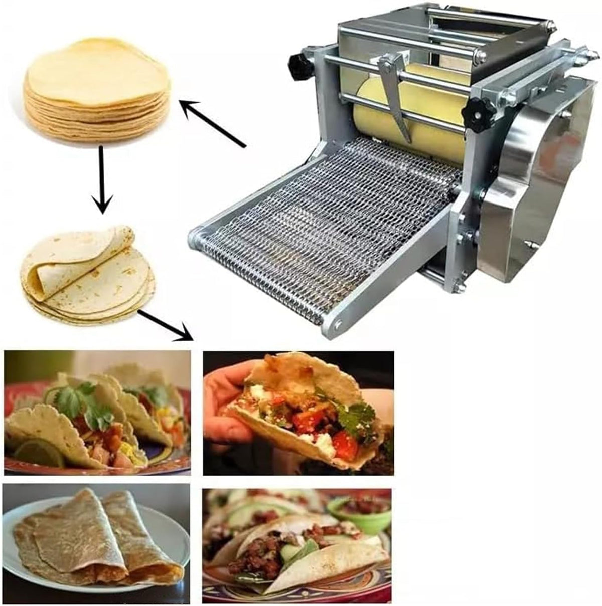 Generico, Presse per biscotti, 400 W, 680 mm, 430 mm, Nero, acciaio inox