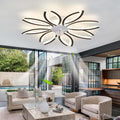 Caufloce, Ventilatori da soffitto con lampada, Nero, illuminazione LED, telecomando, timer
