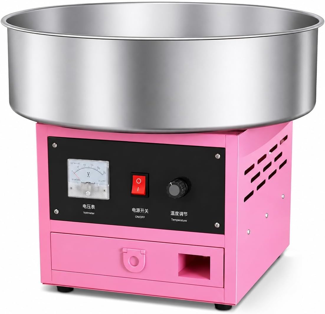 Macchine per zucchero filato, 1200 W, 32 x 32 x 41,5 cm, 450 mm, Argento, acciaio inox