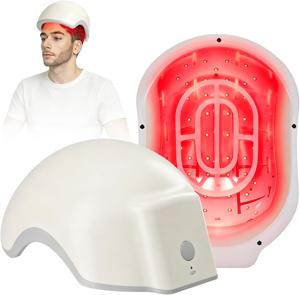 Dispositivi per la crescita dei capelli, TECKZOON, 60 cm, Rosso, illuminazione LED, funzionamento senza fili
