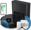 TOQEEBOT, Robot aspirapolvere, 2,5 l, 8 M, 2,4 G, Nero, autopulizia, 3 in 1