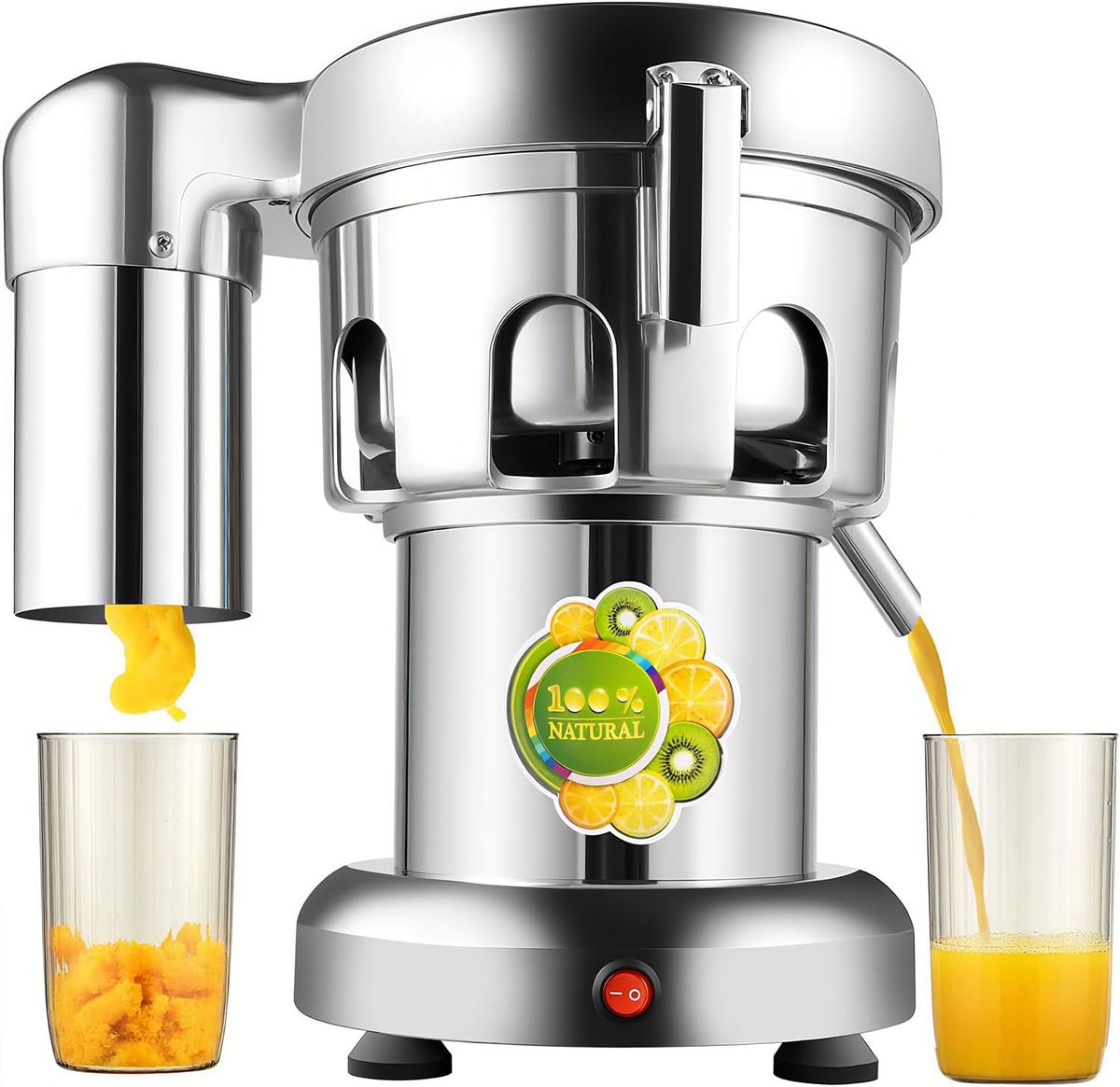 QUSYZD, Centrifughe ed estrattori di succo, 370 W, 40 dB, Nero, acciaio inox