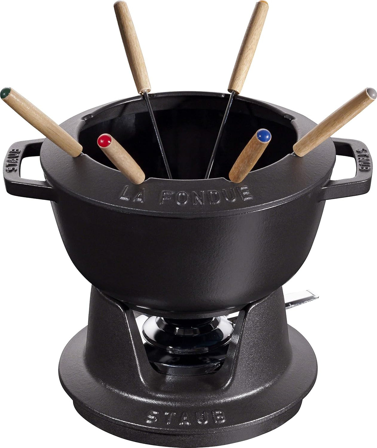 Set fonduta al formaggio, STAUB, 20 cm, 2,3 l, 26,5 x 20,7 x 11,6 cm, Nero