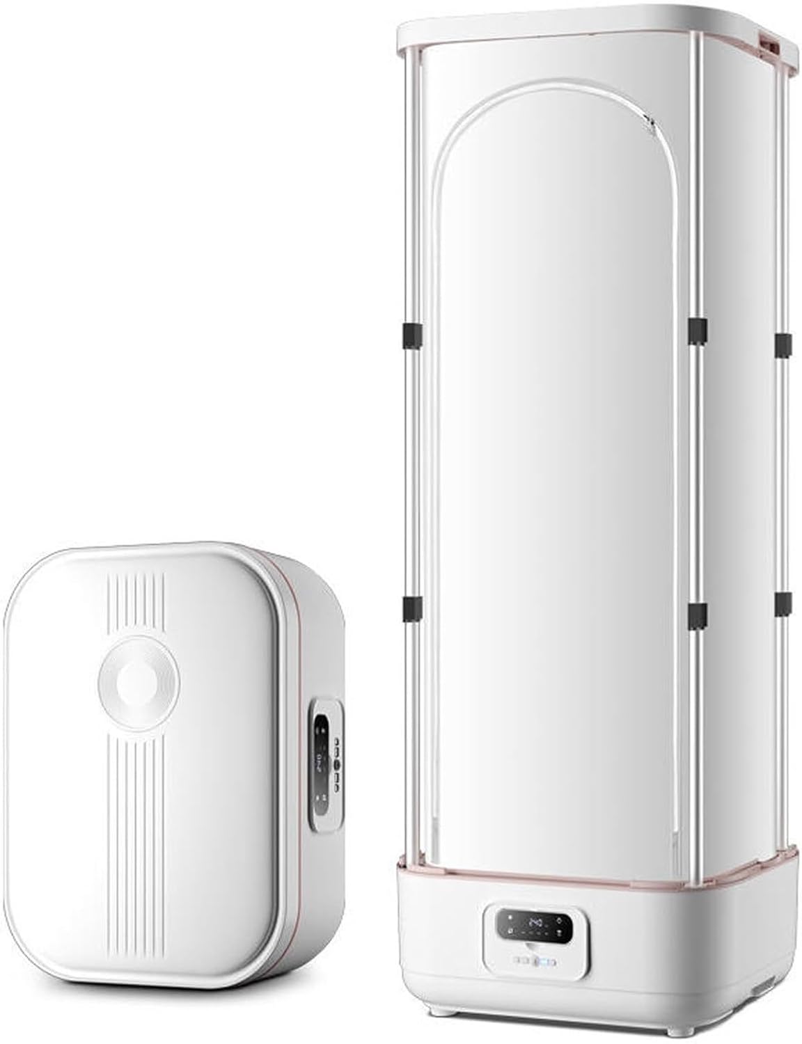 Armadio, JAVPTAV, 800 W, Bianco, struttura pieghevole, telecomando, funzionamento senza fili