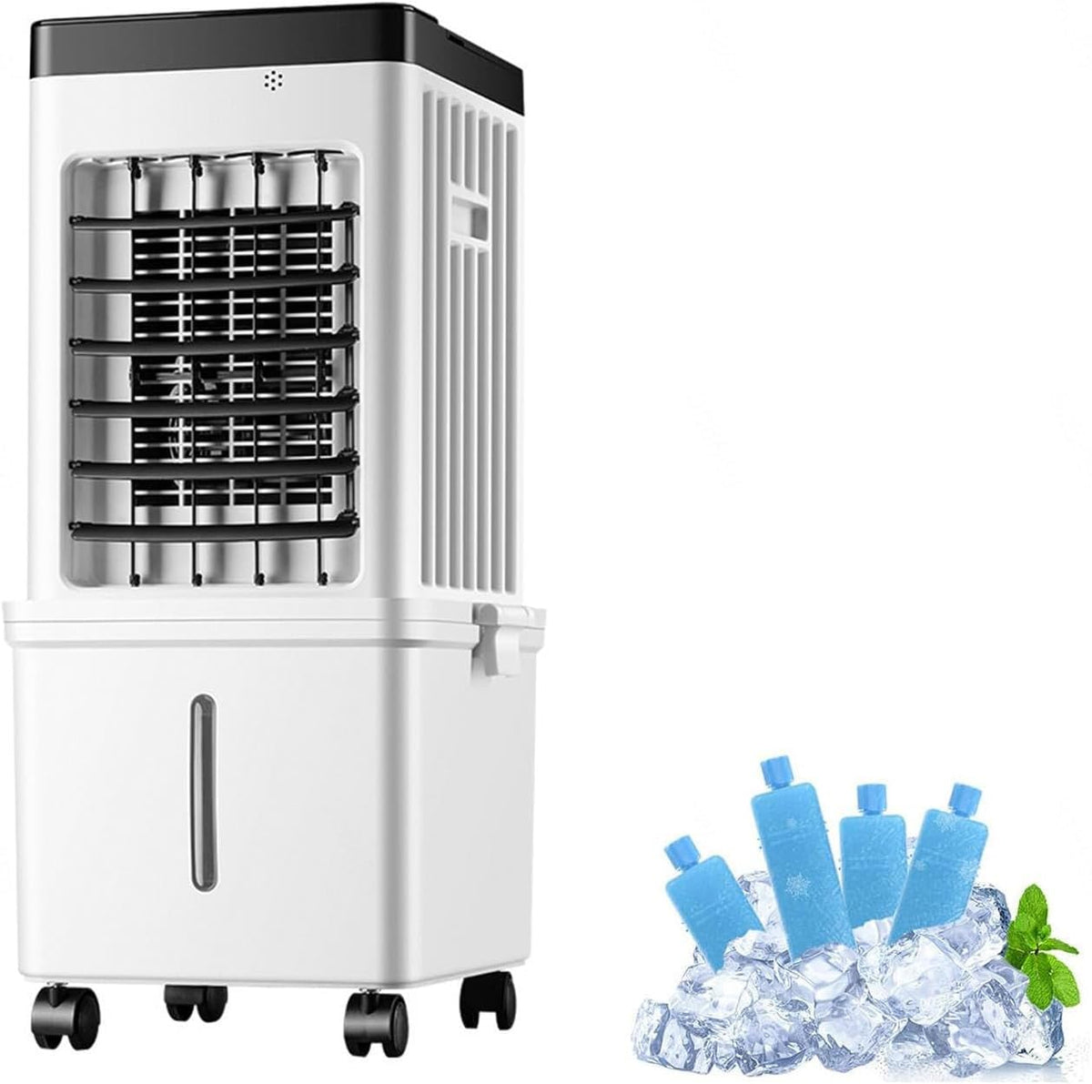 Hazomeu, Condizionatore portatile, 23 x 27 x 60 cm, 15 litri, 220 V, Bianco, telecomando, timer