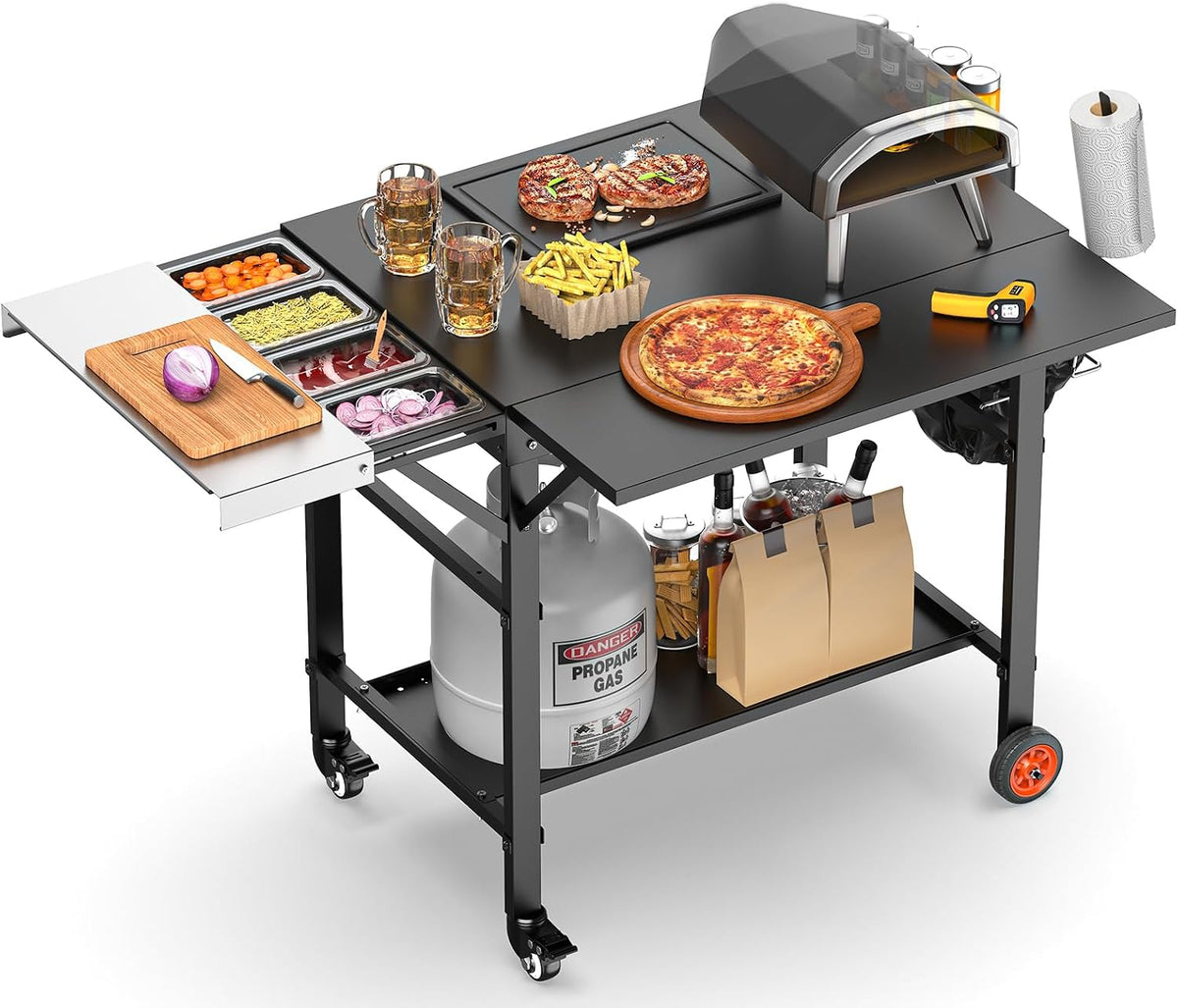 Tavolo, DeintYei, Nero/Argento, funzione grill