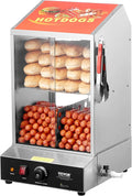 VEVOR, Macchine per Hot Dog, 37 L, 345 x 380 x 640 mm, 25,2 pollici, Trasparente, acciaio inox