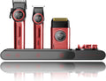 VGR, Tagliacapelli, 9000 giri/min, 8000 giri/min, 24 mm, Rosso, illuminazione LED, 3 in 1