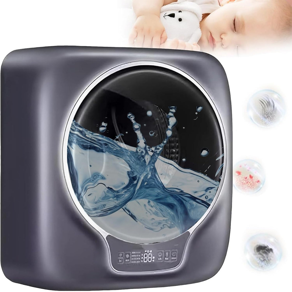 JJENXYYDS, Lavatrice, 3 kg, 700 giri/min, 45 dB, Bianco, acciaio inox, illuminazione LED