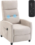 Poltrona, HOMCOM, 70 cm, 66 L, Grigio, ciniglia, telecomando