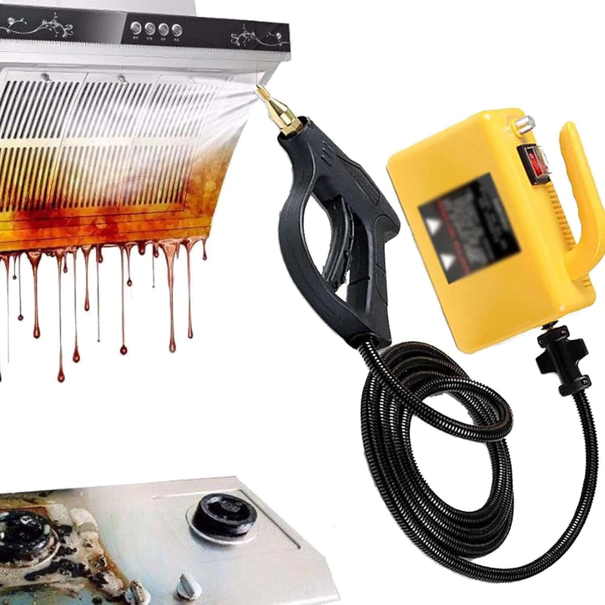 GerCxxly, Pulitore a vapore, 100 °C, 110 V, 2600 W, Giallo