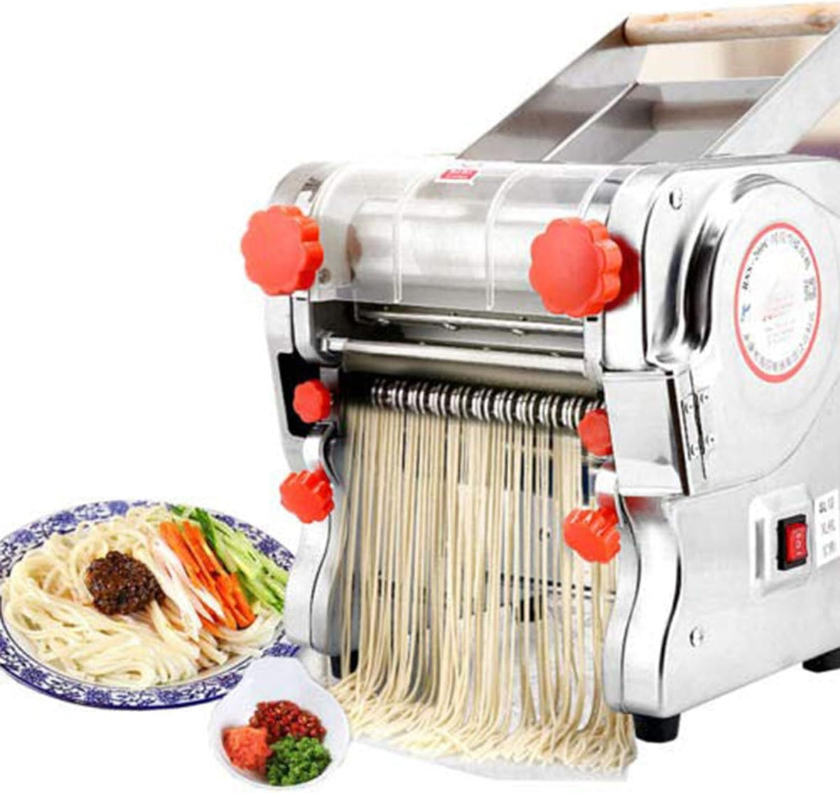 TONGDAJINBAO, Macchine per la pasta elettriche, 20 mm, 550 W, 3 MM, Nero, acciaio inox