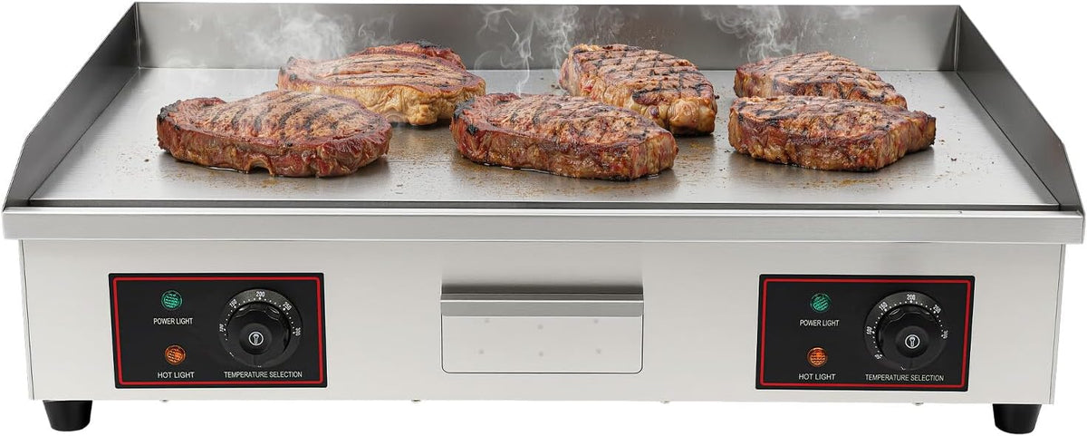 Tavolo, QRANSEUYXY, 73 x 40 cm, 3000 W, 110 V, Argento, acciaio inox, vano contenitore, funzione grill