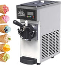 SHUMIAO, Gelatiera, 450 W, 5 kg, 20 x 40 x 51 mm, Bianco, acciaio inox, illuminazione LED, timer