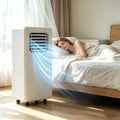 Condizionatore, PSHCEE, 12000 BTU, 16°C, 20 litri, Bianco, illuminazione LED, telecomando, timer, spegnimento automatico