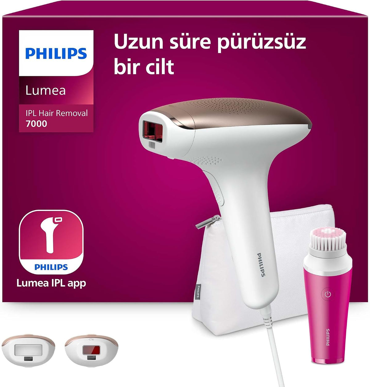 Epilatori a luce pulsata, BRI924/00, PHILIPS, 00 wh, Rosa/Bianco