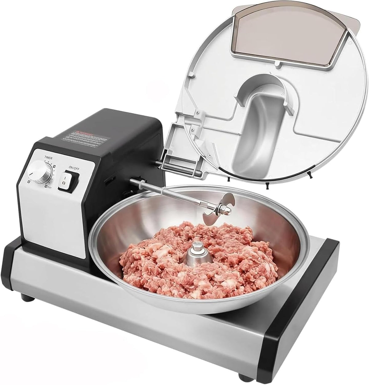 YXYLJOZ, Robot da cucina, 5 Litri, 250 W, 120 V, Argento, acciaio inox, timer
