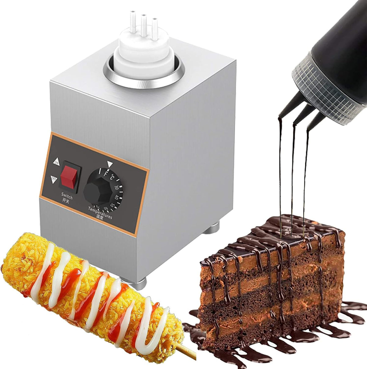 Scaldavivande, 640 W, 650 ml, 2 kg, Nero, acciaio inox
