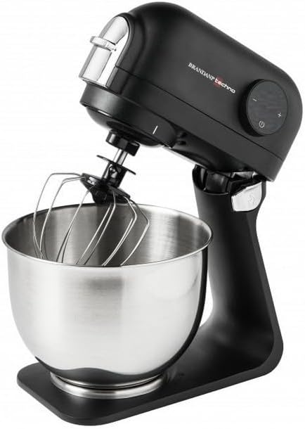 BRANDANI, Impastatrice planetaria, 5 litri, 8,30 kg, 240 V, Nero/Argento, acciaio inox, timer