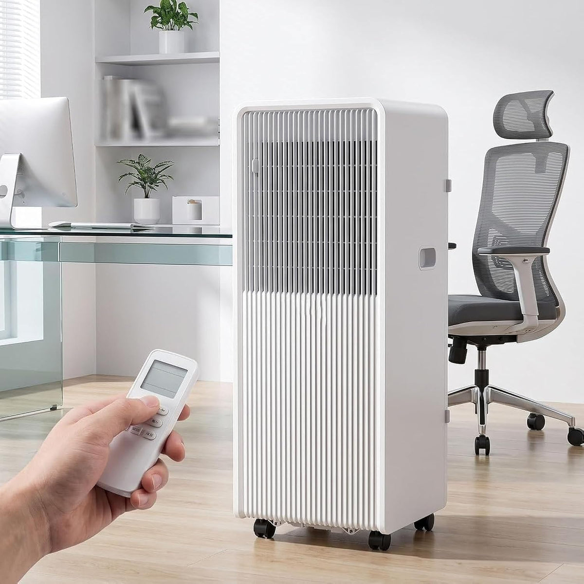 Condizionatore, GYFGRTQ, 12000 BTU, 32 m, 16°C, Bianco, telecomando, timer, spegnimento automatico