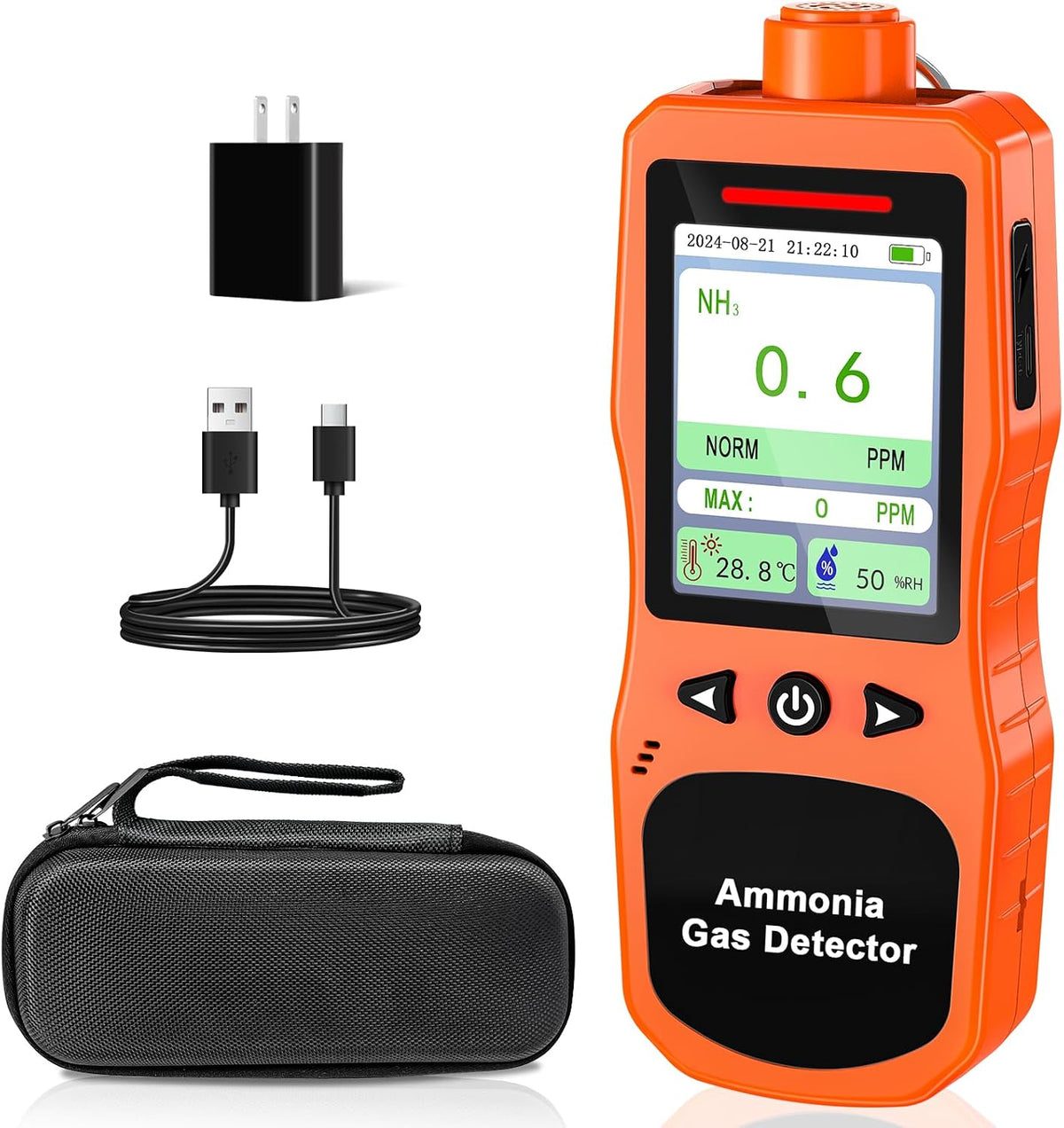 ZYKYCX, Monitor, 0-200PPM, 3,7 V, Arancione