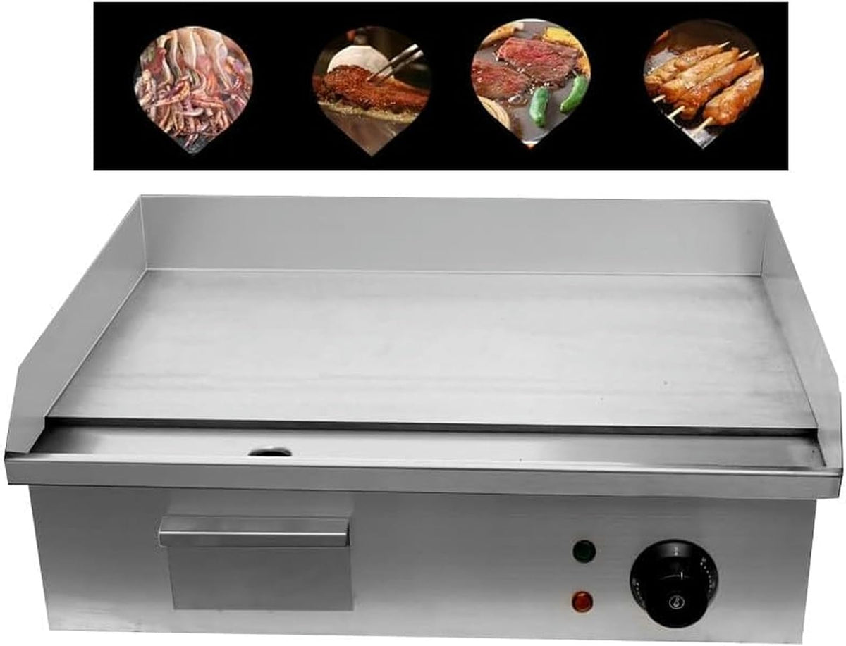 Piastre, BTURYT, 3000 W, 8 Mm, Argento, acciaio inox, funzione grill