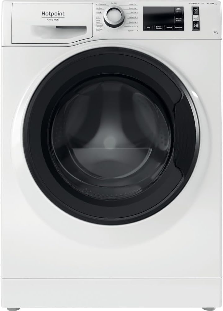 Hotpoint, Lavatrice, NG845WMA, 8 kg, 1400 GIRI/MIN, Bianco