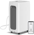 Monucep, Deumidificatore, 26 l, 150 m, 50 m, Bianco, illuminazione LED, Wi-Fi, timer, spegnimento automatico