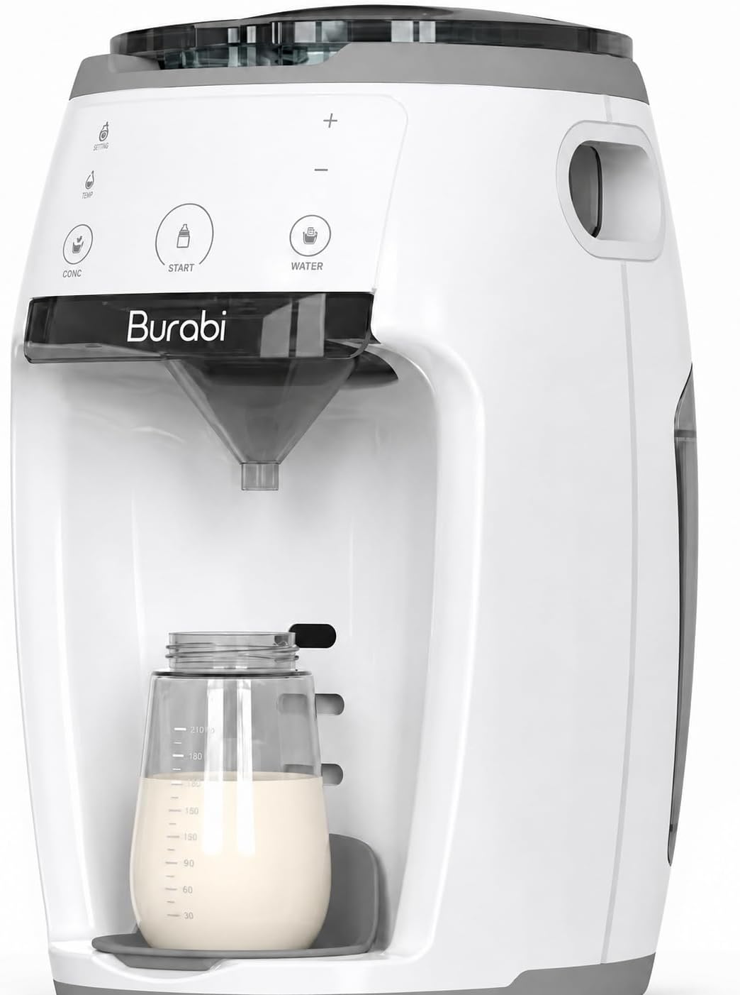 Vikk, Dispenser e mixer per il latte in polvere, 1,5 litri, 400 g, 37 °C, Nero, vano contenitore