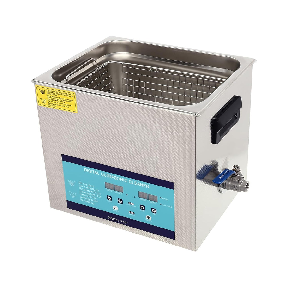 Queeucaer, Prodotti di pulizia da laboratorio, 10 l, 220 V, 39 x 32,6 x 35,5 cm, Nero, vano contenitore