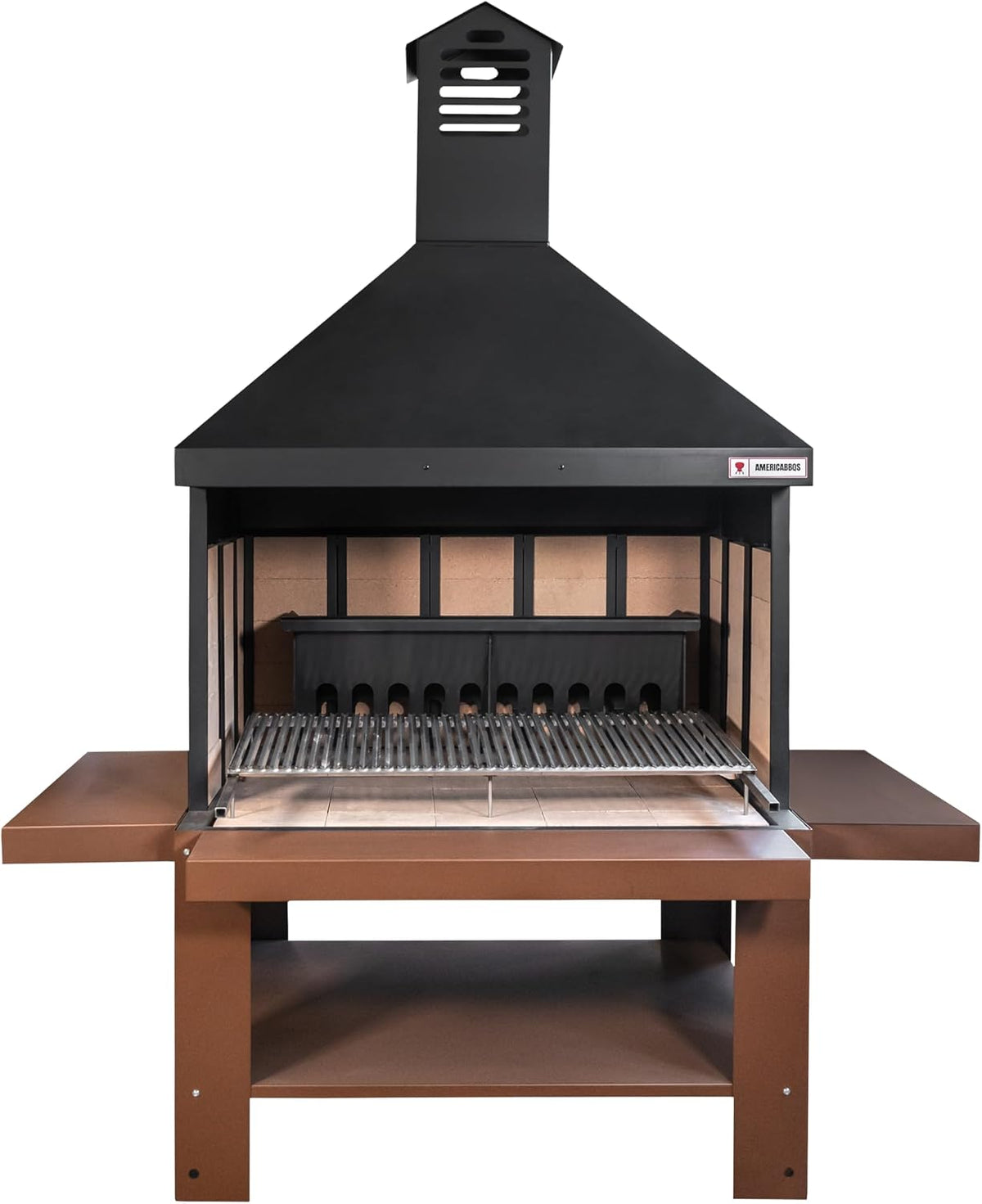 STUFE A PELLET ITALIA, Barbecue a carbone, 30 Kg, Argento/Nero, acciaio inox