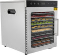 Essiccatori per alimenti, Bathrena, 800 W, 90 °C, 30 x 28 cm, Argento, acciaio inox, illuminazione LED, timer