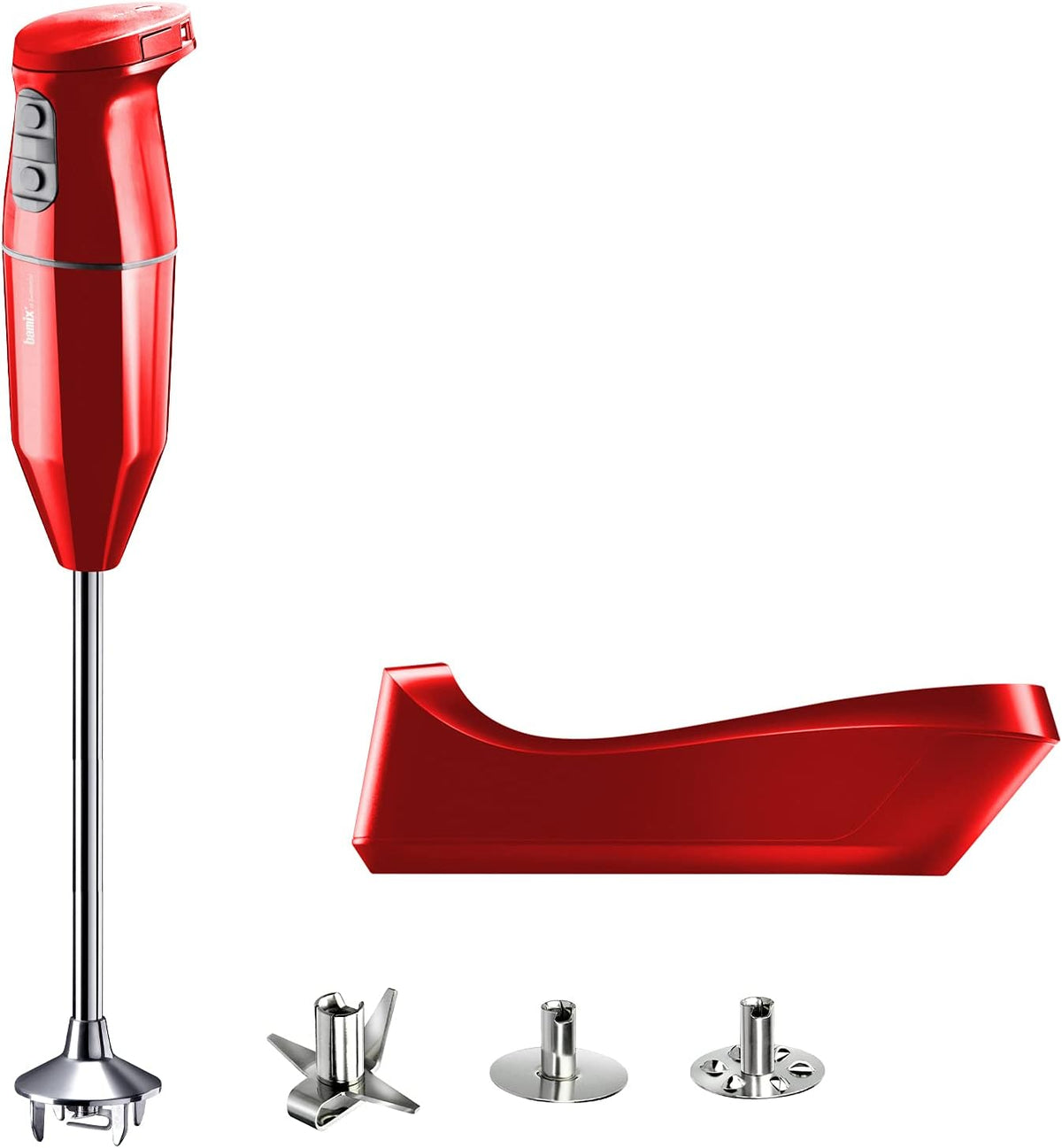bamix, Frullatore, 10.8 V, 25.92 Wh, Argento/Rosso