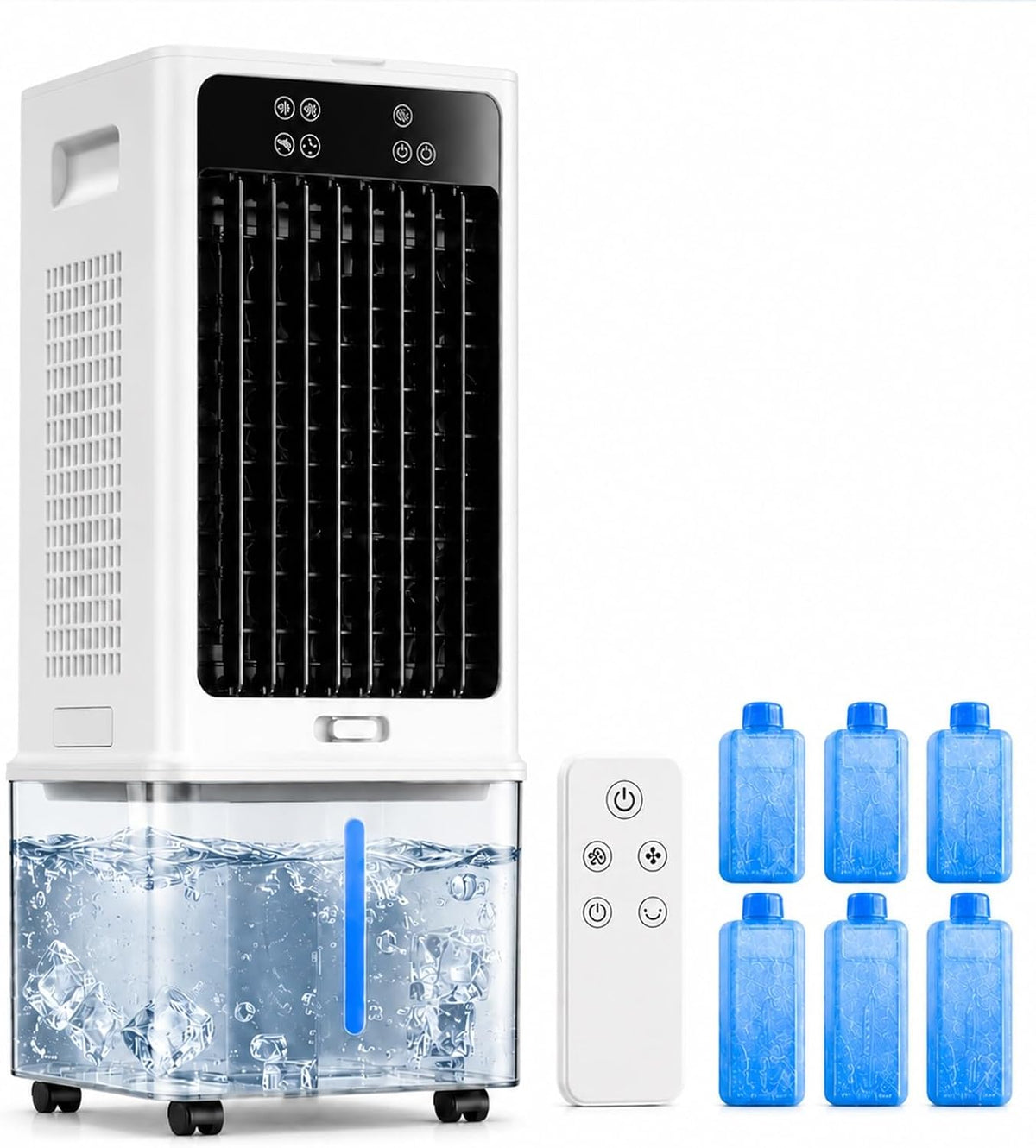 CHBCJJYP, Condizionatore, 29 x 26 x 62 cm, 12 L, Bianco, telecomando, timer