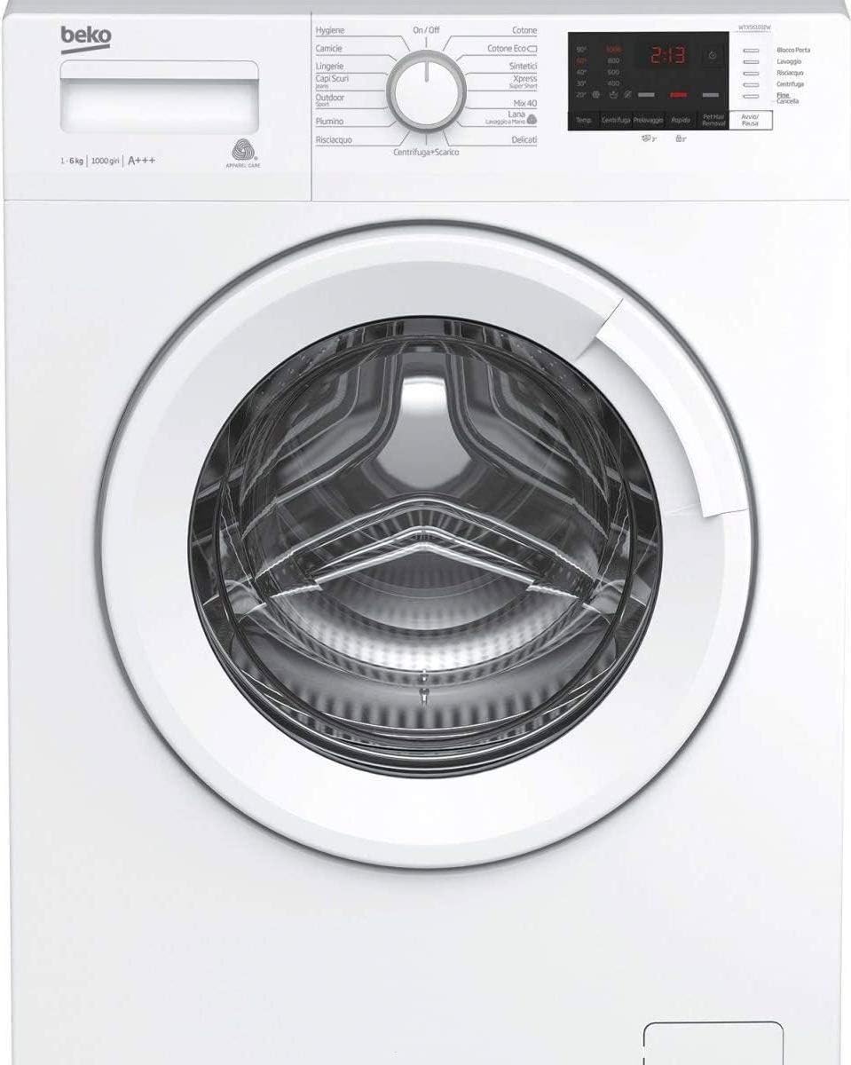 Beko, Lavatrice, 6 kg, 1000 giri/min, Bianco