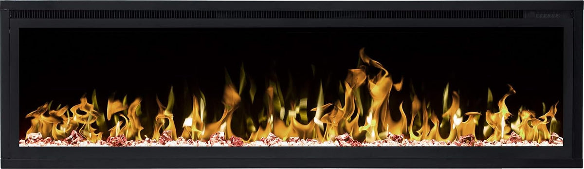 Classic Fire, Camino elettrico, 15 cm, 17 W, 151.6 cm, Nero, illuminazione LED, telecomando, protezione dal surriscaldamento