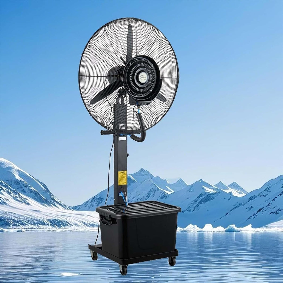 Ventilatori a piantana, 260 W, 43 litri, Bianco, alluminio, altezza regolabile, telecomando, timer