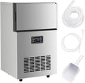 Macchina per cubetti di ghiaccio, HEYBB, 45 kg, 35,5 x 34,5 x 63 cm, 240 V, Argento, acciaio inox