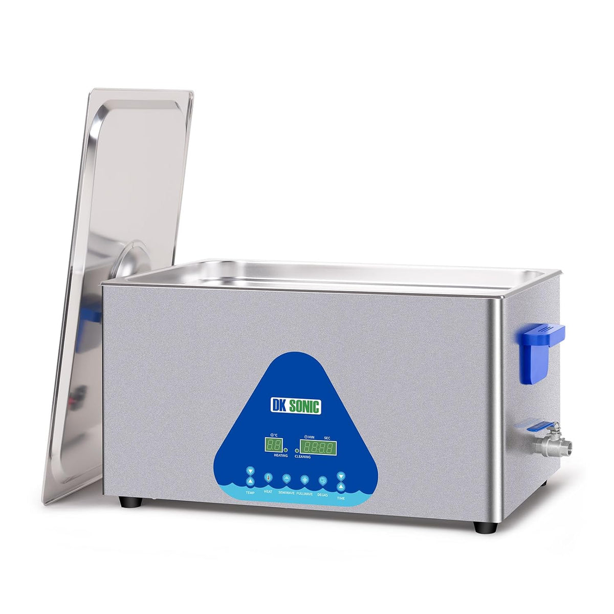 DK SONIC, Pulizia e cura, 22 L, 480 W, Nero, acciaio inox, illuminazione LED, timer