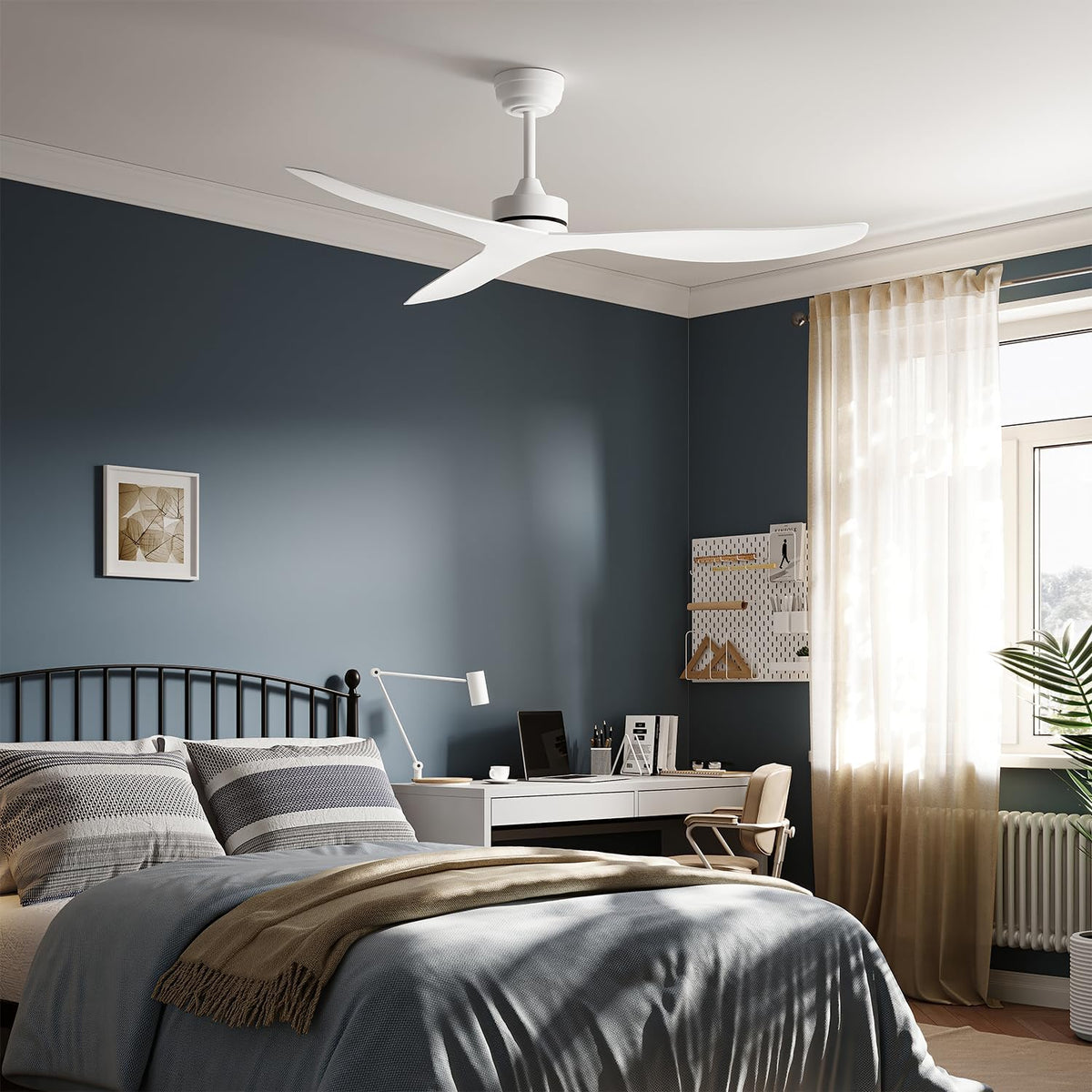 Letto, ShineMuse, Bianco, telecomando